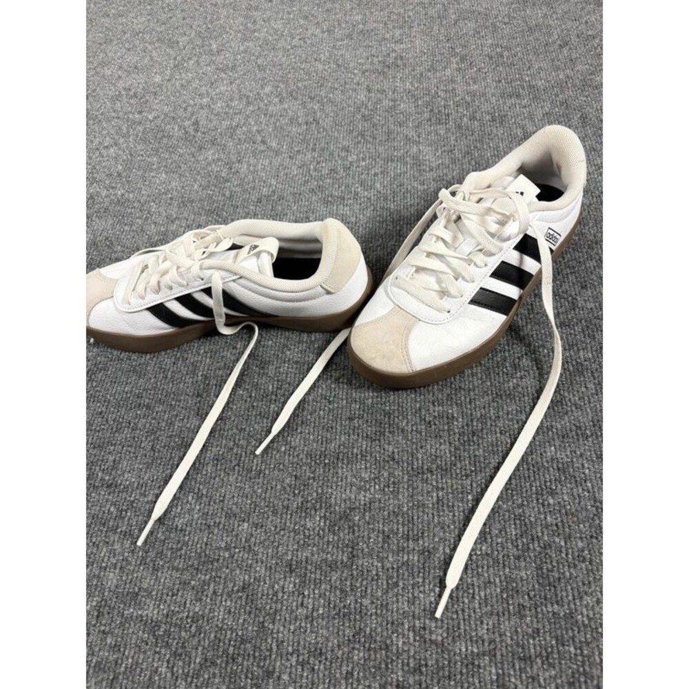 adidas VL Court 3.0 White Black Gum Sole T-Toe Retro Samba Style Sneakers